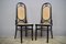 Thonet-Style Chairs in Curved Beech Wood and Vienna Straw Sitting, 1980s, Set of 4 13