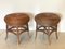 Tables Basses en Osier et Bambou, 1970s, Set de 2 2