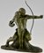 Gennarelli, Art Deco Bogenschütze Skulptur, 1930, Bronze 2