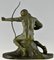 Gennarelli, Arciere Art Déco, 1930, bronzo, Immagine 8