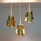 Brutalist Pendants by Svend Aage Holm Sorensen for Holm Sorensen, Denmark, Set of 3, Image 4