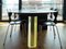 LANGE(R)TISCH Table in Anodized Aluminum with Acrylic Base by Morphine Collective and BureauL 2