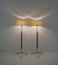 Mid-Century Scandinavian Floor Lamps in Brass and Wood from Bergboms, Sweden, Set of 2 10