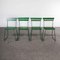 French Green Garden Set with Table and 4 Chairs, 1940s, Set of 5 11