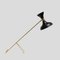 Desk Lamp with Black Enamelled Metal Shade in the Style of Stilnovo 1