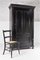 Tall 19th Century Swedish Gustavian Black Painted Pine Larder or Linen Cupboard 4
