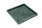 Quadratisches Tablett aus grünem Guatemala Marmor 2