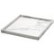 Quadratisches Tablett aus weißem Carrara Marmor 1