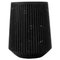 Wide Striped Vase in Black Marquina Marble, Image 1