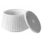 Striped Object Holder in White Carrara Marble 1