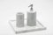 Rounded Soap Dispenser in White Carrara Marble, Image 4