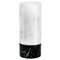 Cylindrical White and Black Marble Vase 1