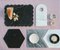 Piatti o piatti da portata esagonali in marmo nero, set di 2, Immagine 3