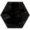 Platos o fuentes de servicio hexagonales grandes de mármol negro. Juego de 2, Imagen 6