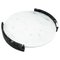 Large Circular Triptych Tray in White Carrara Marble 1
