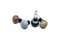 Marble and Acrylic Glass Champagne Bottle Stoppers, Set of 4 2