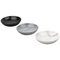 Kleine Teller aus grauem, weißem und schwarzem Marmor, 3er Set 1