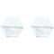 Hexagonal White Carrara Marble Coasters, Set of 2 1