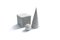 Single Large Bookend in White Carrara Marble with Triangular Shape 6