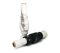 High Straight Two-Tone Candleholder in White Carrara and Black Marble 4