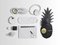 Medium Size Black Marble Cutting Board and Serving Tray with Pineapple Shape 3