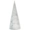 Large Decorative Cone in White Carrara Marble, Image 1