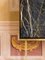 Mueble bar de mármol Port Laurent negro, madera y latón macizo, Imagen 4