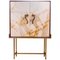 Bar Cabinet in Paonazzo Marble, Wood & Solid Brass 1