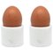 Egg Cups in White Marble, Set of 2, Image 1