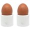 Eierbecher aus weißem Marmor, 2er Set 1