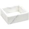 Caja cuadrada de algodón de mármol de Carrara blanco, Imagen 1