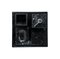 Complete Square Set for Bathroom in Black Marquina Marble, Set of 5 4