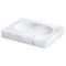 Square Soap Dish in White Carrara Marble, Image 1