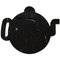 Black Marble Plate in the Shape of a Teapot 1