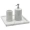 Set de Salle de Bain Rond en Marbre de Carrare Blanc, Set de 3 1