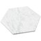 Plato hexagonal de mármol blanco con corcho, Imagen 1