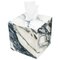 Quadratische Taschentücherbox aus Paonazzo Marmor 1