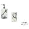 Set da bagno rotondo in marmo di Paonazzo, set di 3, Immagine 1