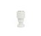 Short Straight Unicolor Candleholder in White Carrara Marble, Image 2