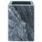 Portaspazzolino quadrato in marmo grigio, Immagine 1