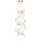 High Round Unicolor Candleholder in White Carrara Marble 1