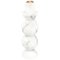 High Round Unicolor Candleholder in White Carrara Marble, Image 1