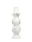 High Round Unicolor Candleholder in White Carrara Marble, Image 2