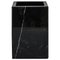 Portaspazzolino quadrato in marmo nero, Immagine 1