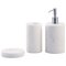 Rounded Set for Bathroom in White Carrara Marble, Set of 3 1