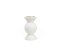 Kurzer runder einfarbiger Kerzenhalter aus weißem Carrara Marmor 2