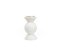 Short Round Unicolor Candleholder in White Carrara Marble, Image 2