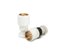 Short Straight Two-Tone Candleholder in White Carrara and Black Marble 4