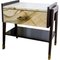 Bedside Table in Paonazzo Marble, Cherrywood and Brass 1