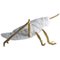 Locusta Migratoria Grasshopper de mármol Arabescato blanco, Made in Italy, Imagen 1